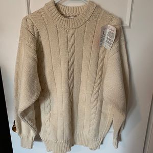 Vintage 100% Wool Cable Knit Sweater